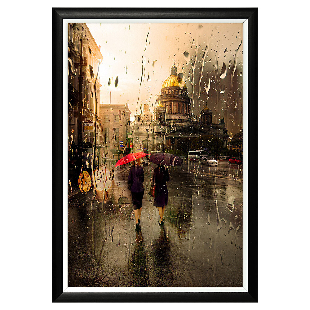 Арт-постер прямоугольный 46х66 см &quot;Дождливый Петербург&quot;
