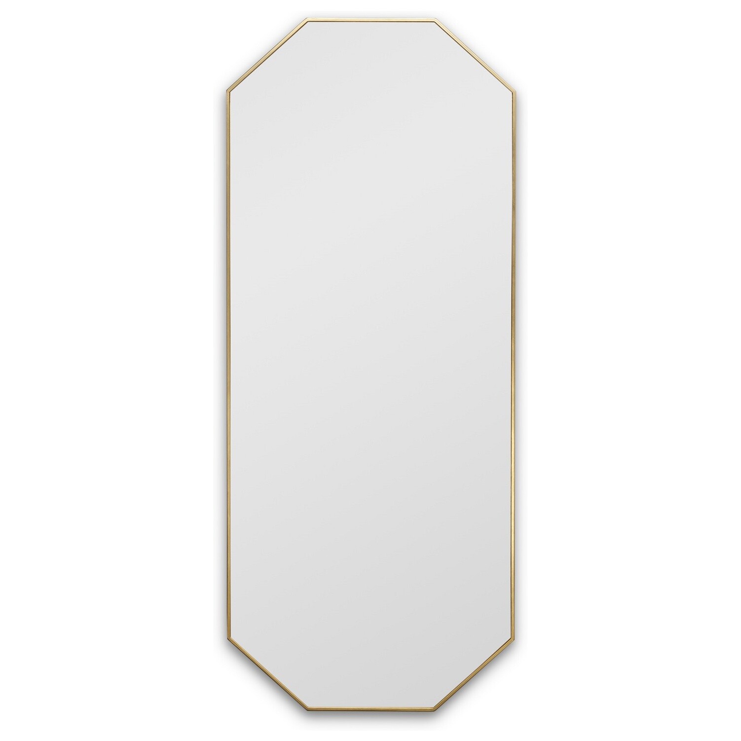 Зеркало настенное восьмиугольное в тонкой раме золото Stilig L Gold Smal