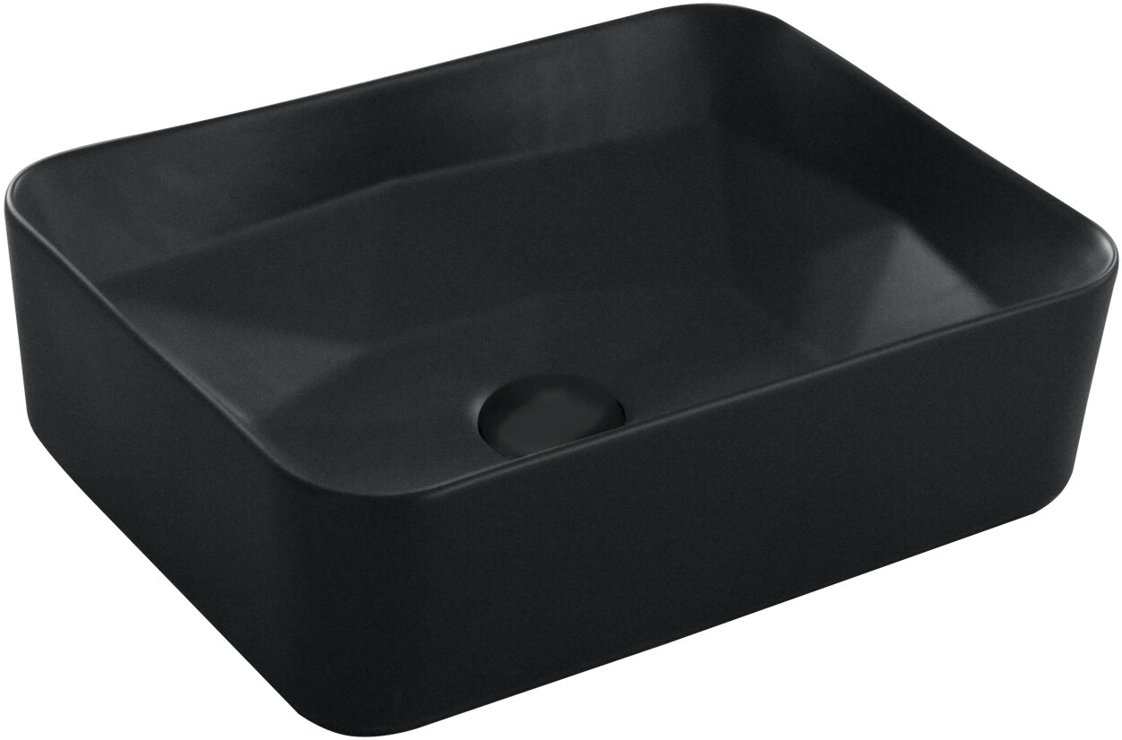 Раковина накладная фарфоровая прямоугольная 35х47 см черная Stworki "Карлстад" KS-02RN - изображение 6