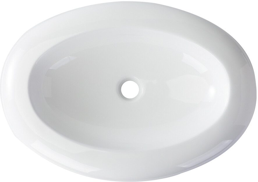 Раковина накладная фарфоровая овальная 46х64 см белая Stworki "Ульвик" UL-01rn - изображение 4