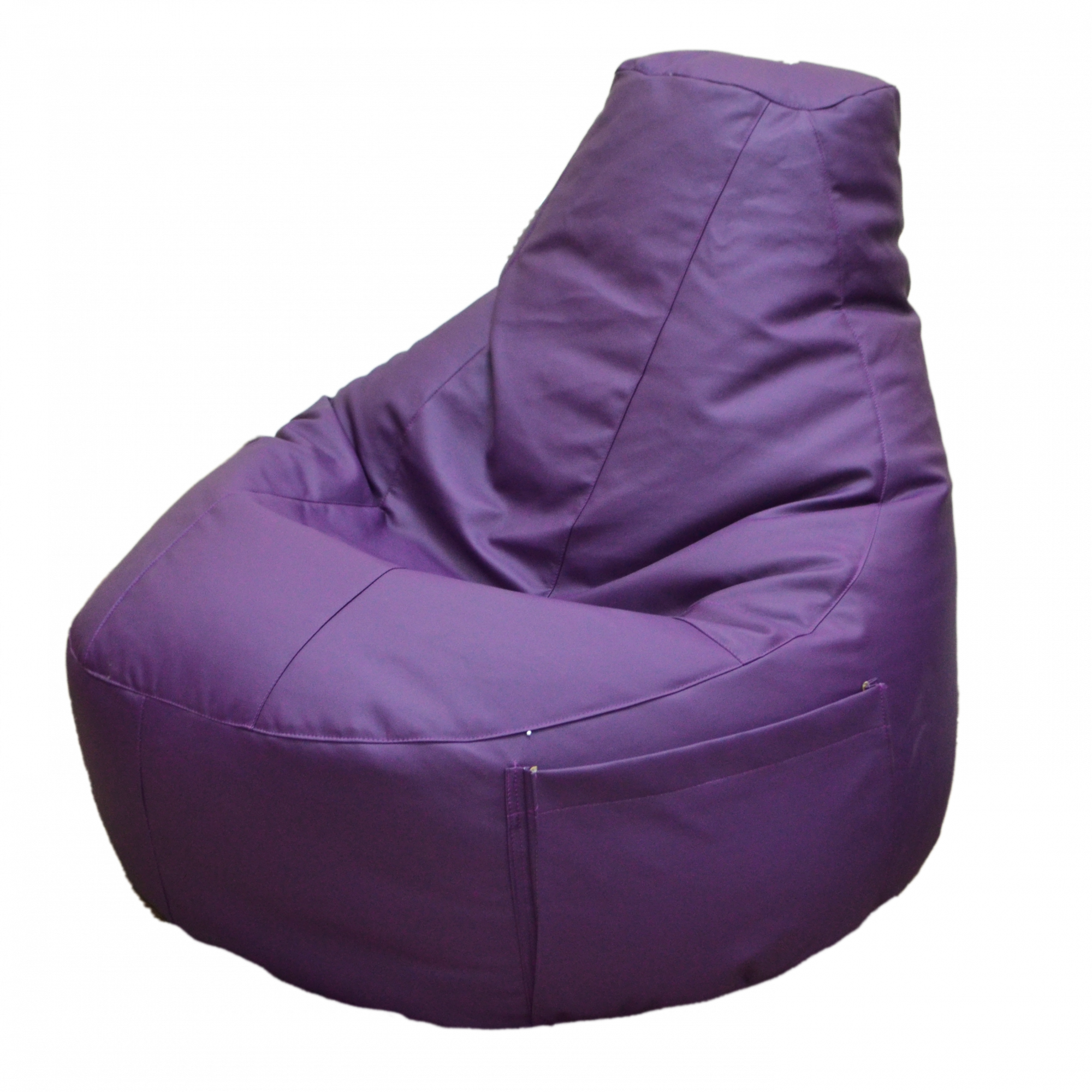 Кресло-мешок фиолетовое из экокожи &quot;Комфорт&quot;