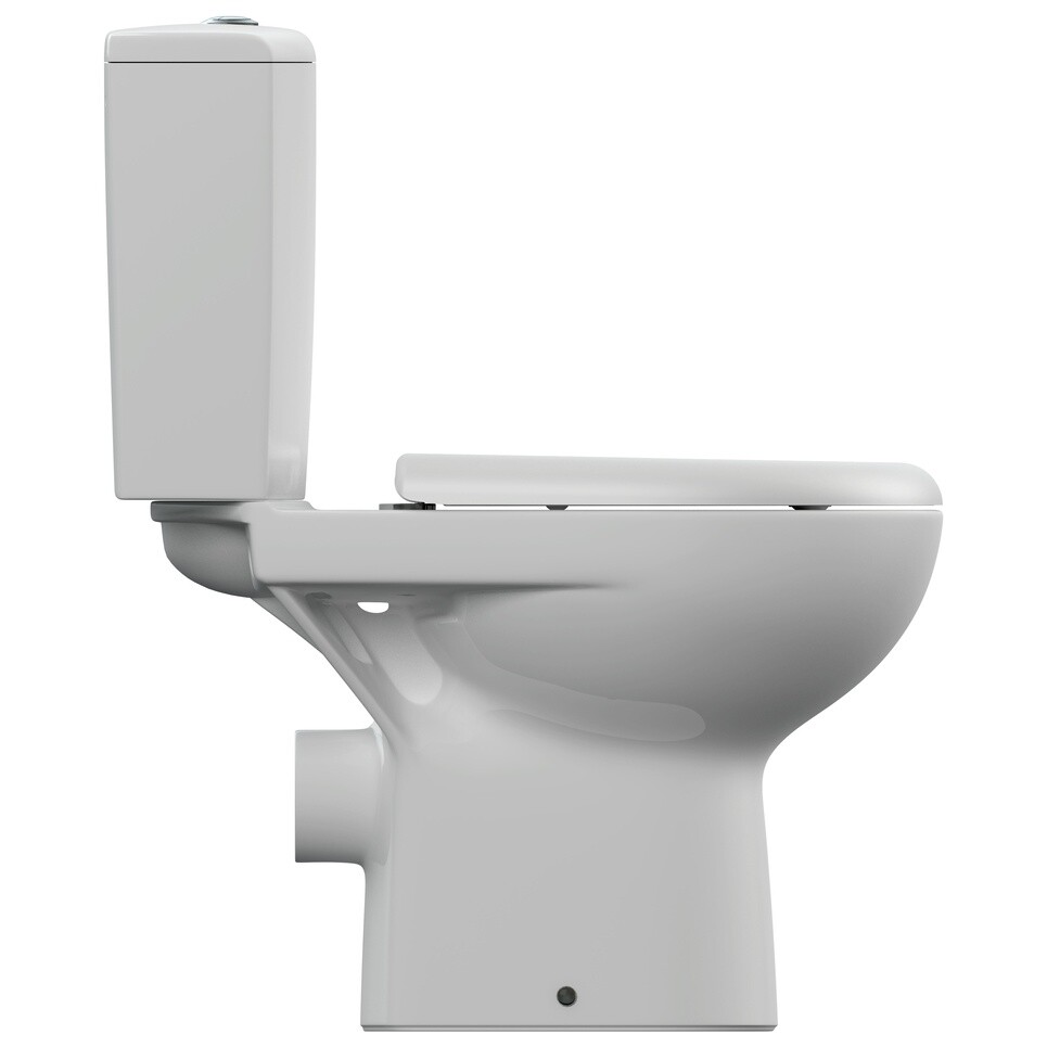 Унитаз напольный фарфоровый безободковый белый Cersanit Nature Clean On 011 3-5 DPL EO slim - изображение 4