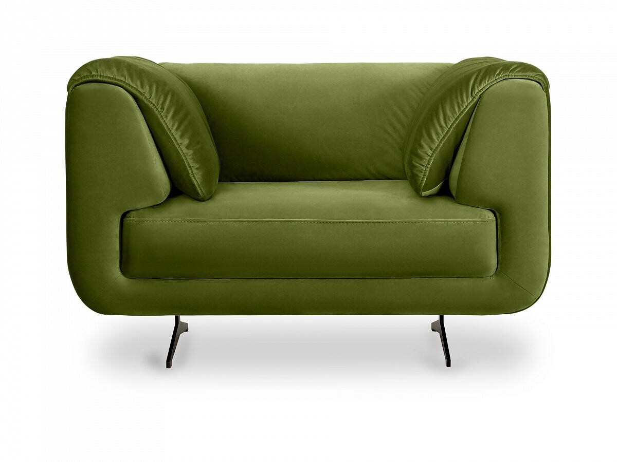 Кресло с мягкими подлокотниками зеленое Marsala