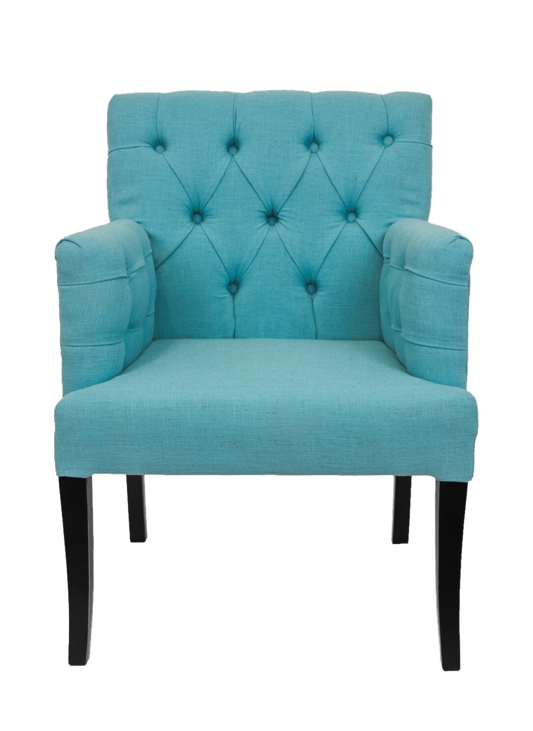 Кресло с мягкими подлокотниками бирюзовое Zander blue