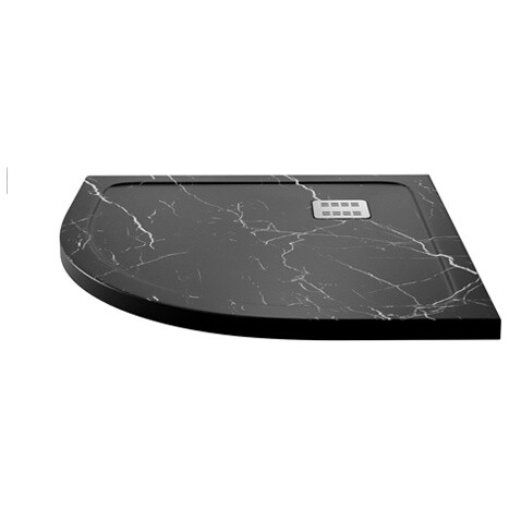 Душевой поддон из искусственного камня 90х90 см черный мрамор Wasserkraft Neime 19T01