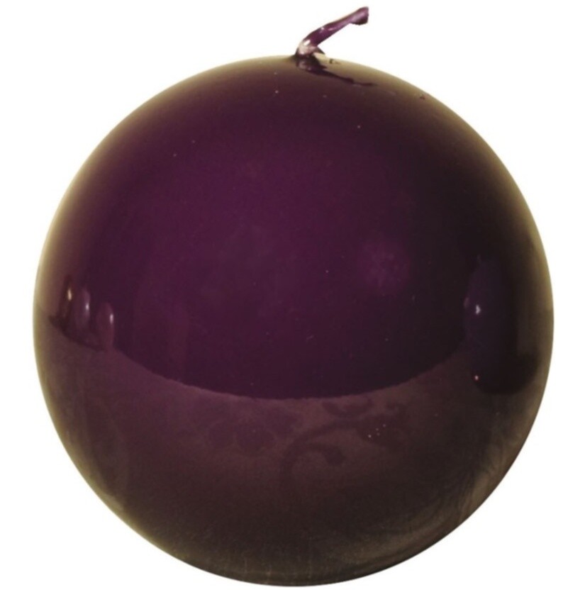 Свеча-шар фиолетовая, 8 см