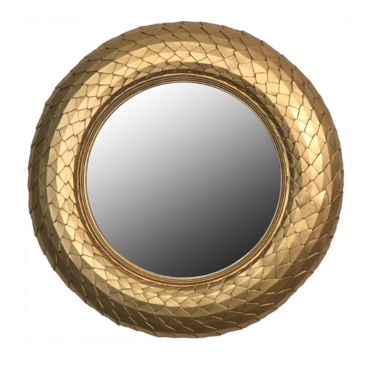 Зеркало настенное круглое золото Dragon