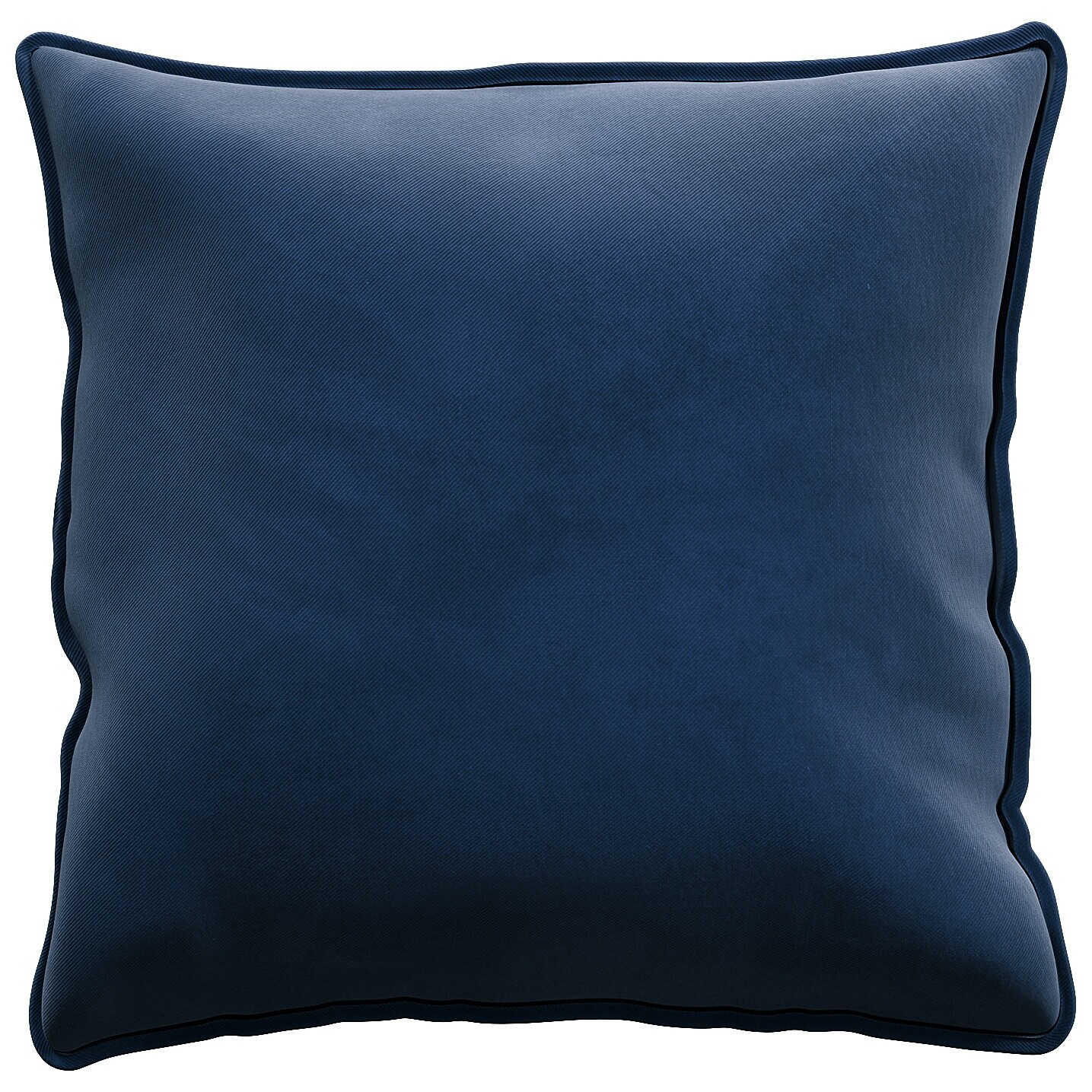 Подушка декоративная квадратная велюровая 45 см синяя &quot;Портленд&quot;