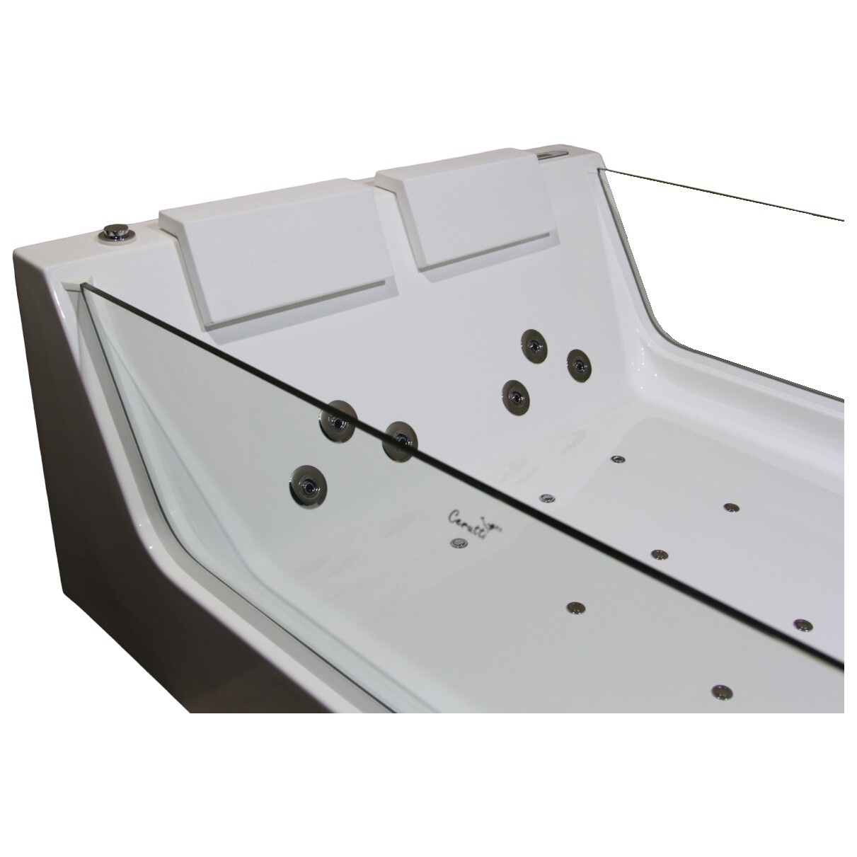 Ванна акриловая гидромассажная со смесителем и пультом прямоугольная белая Cerutti SPA C-454 - изображение 5