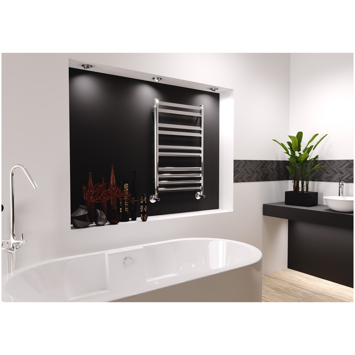 Полотенцесушитель водяной 50х80 см хром Lemark Mars LM35810 П10 - изображение 4