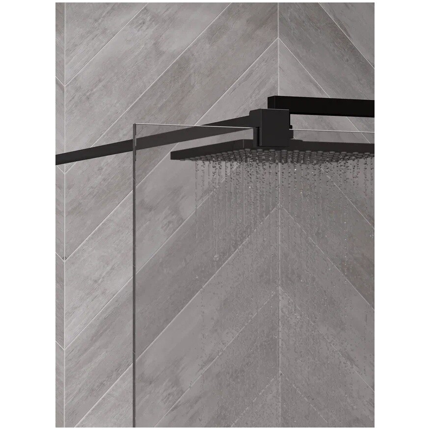 Душевая перегородка 200х90 см прозрачное стекло, черная Reflexion RX20090CBL-14 - изображение 10