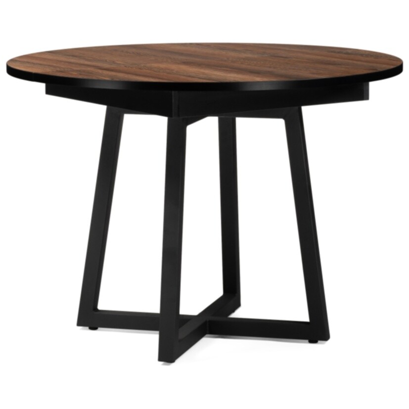 Обеденный стол-трансформер с деревянной столешницей черный, дерево &quot;Регна&quot;