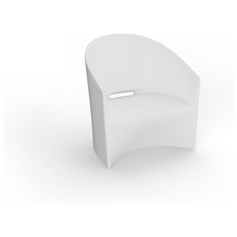 Кресло пластиковое с перезаряжаемой подсветкой белое Oasis RGB ACC