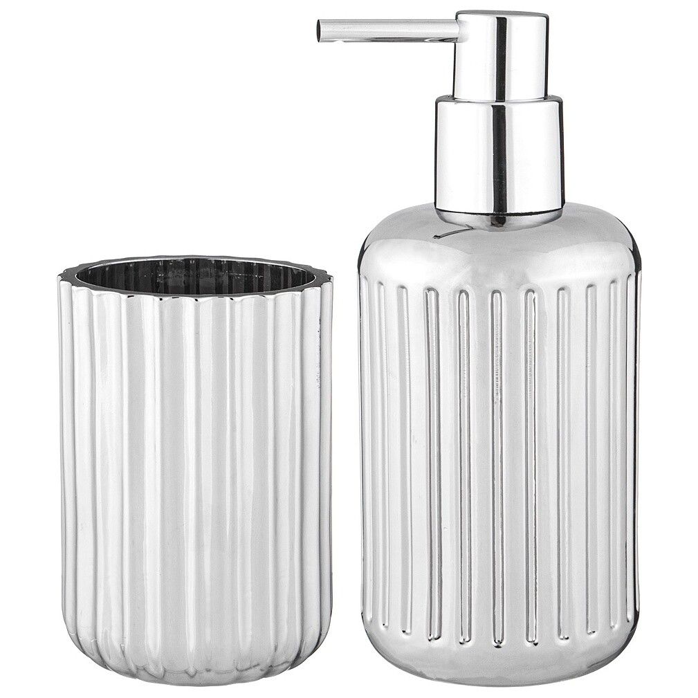 Аксессуары для ванной комнаты стеклянные 2 шт белые ARM-216-143