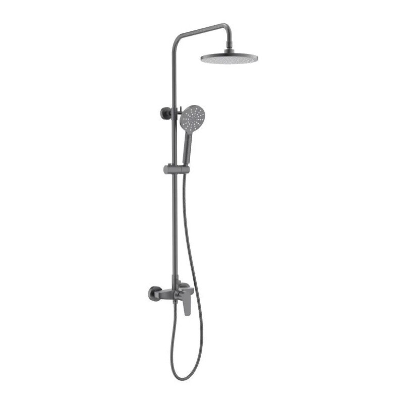 Душевая стойка с верхним душем черный хром Aquatek &quot;Бетта&quot; AQ2160BGM