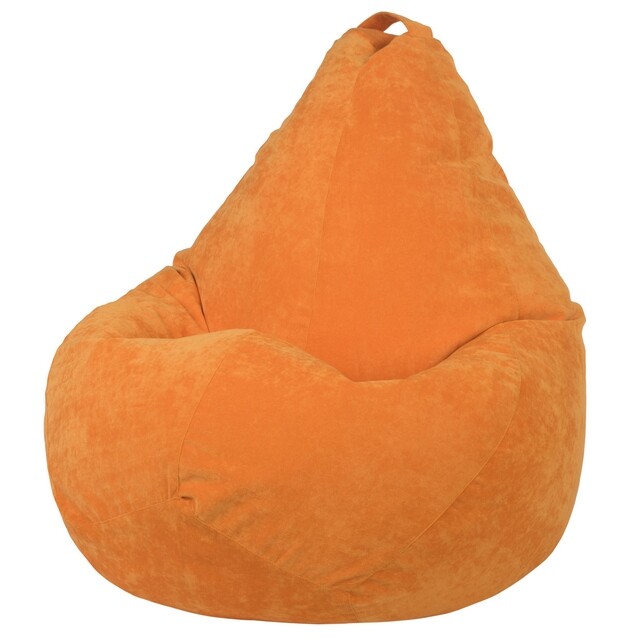 Кресло-мешок микровельвет оранжевое &quot;Груша&quot; 3XL