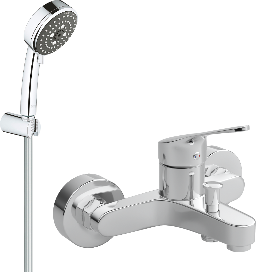Душевой комплект Grohe Vitalio Comfort 26176000 со смесителем для ванны хром Mega Delta MG-SRN100