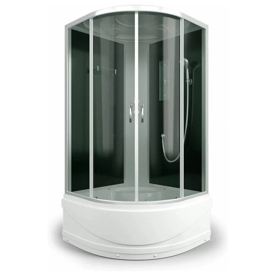 Душевая кабина четверть круга с высоким поддоном 100х100 см белая Erlit ER3510TP-C4-RUS - изображение 7