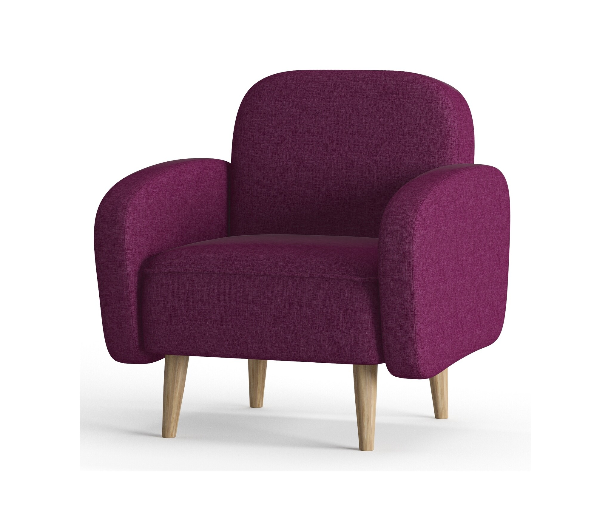 Кресло с мягкими подлокотниками на ножках dream фиолетовое &quot;Бризби&quot;
