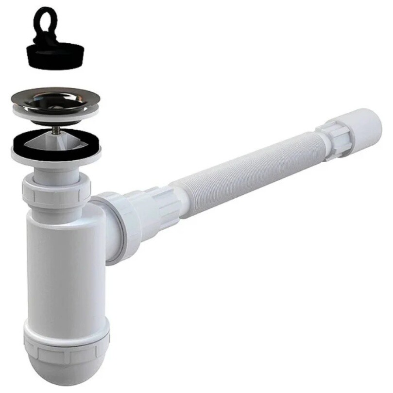 Сифон для раковины пластиковый белый Alcaplast AG2105123710