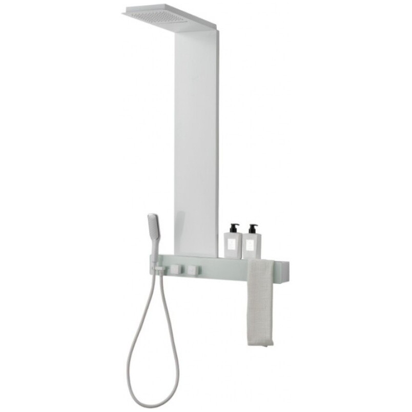 Душевая панель с тропическим душем 147х70 см белая Cerutti SPA Simona W CT9661