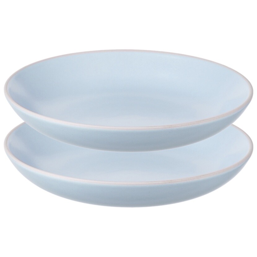 Тарелки для пасты керамические D20 см голубые Simplicity, 2 шт.