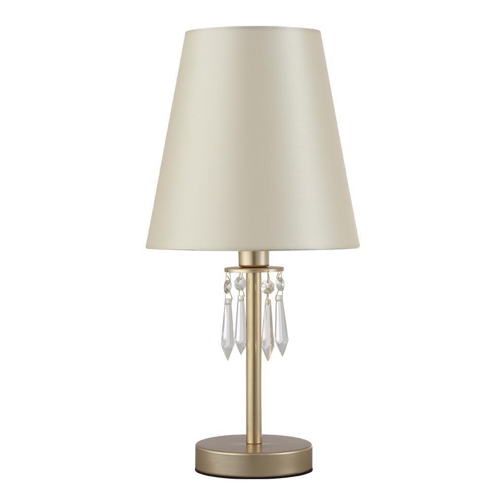 Настольная лампа с абажуром бежевая Renata LG1 Gold