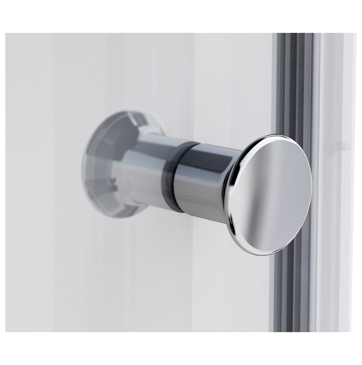 Душевой уголок четверть круга с низким поддоном 90х90 см матовый хром Diwo "Коломна" - изображение 6