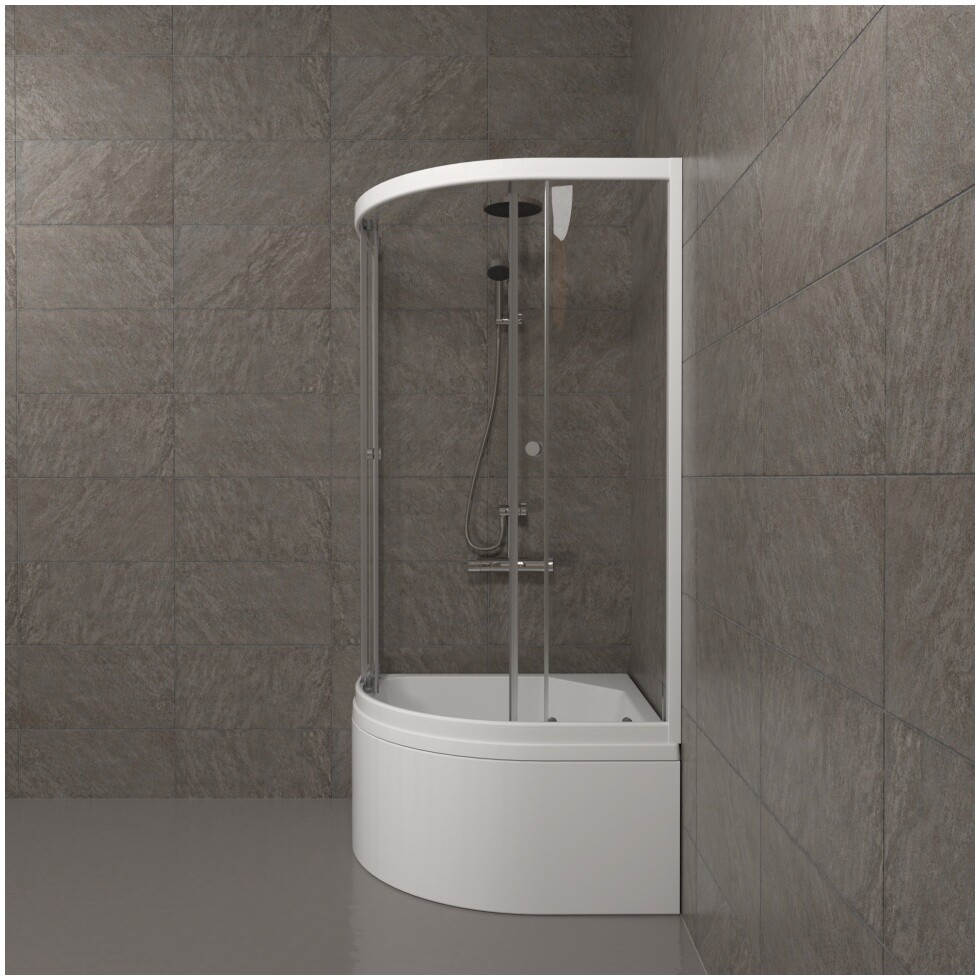 Душевой уголок 90х90 см белый Triton "Ультра Б" Щ0000061800 - изображение 5