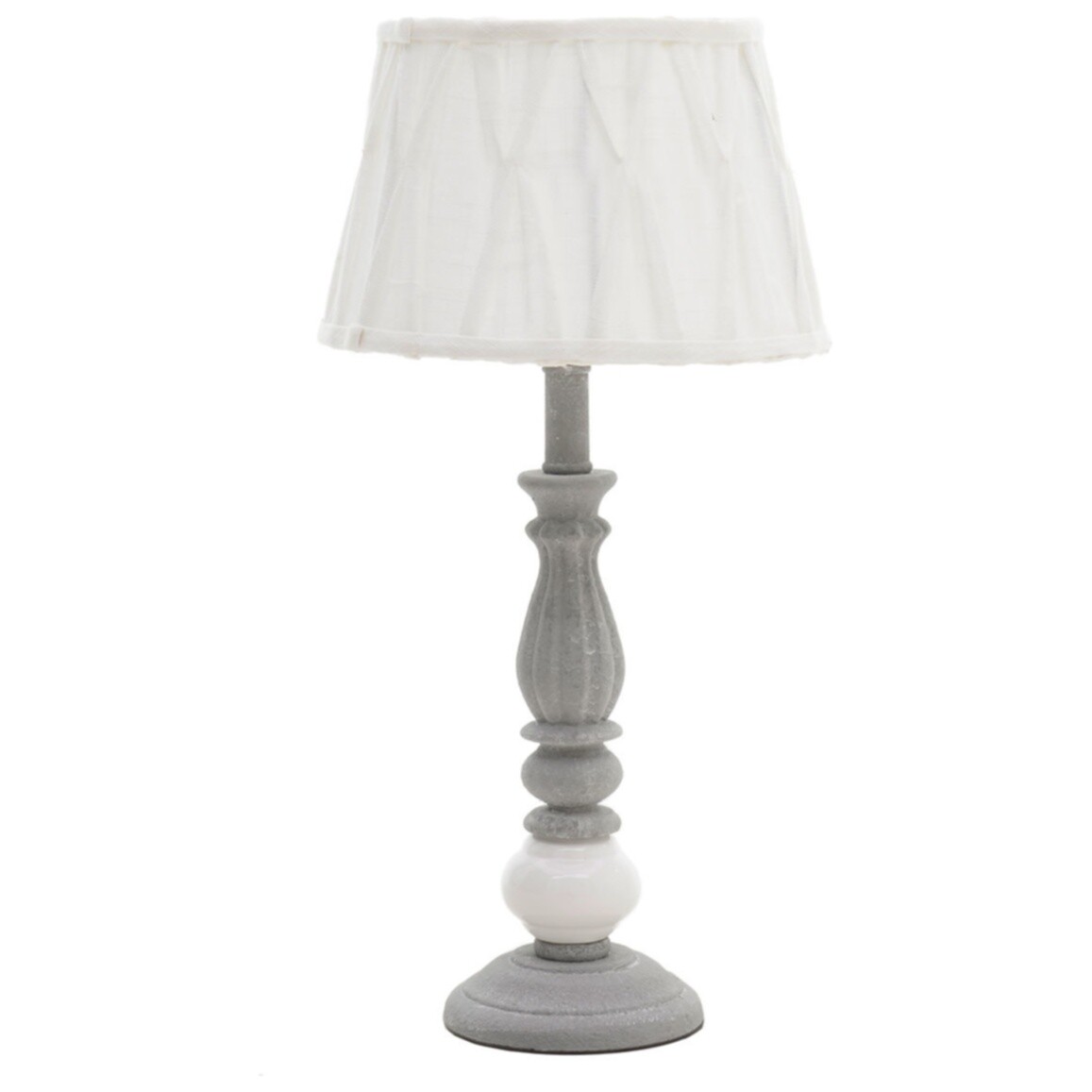 Лампа настольная с абажуром белая, серая 108180