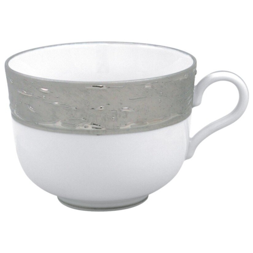 Чашка фарфоровая 280 мл белая, серебро Antar Argentatus