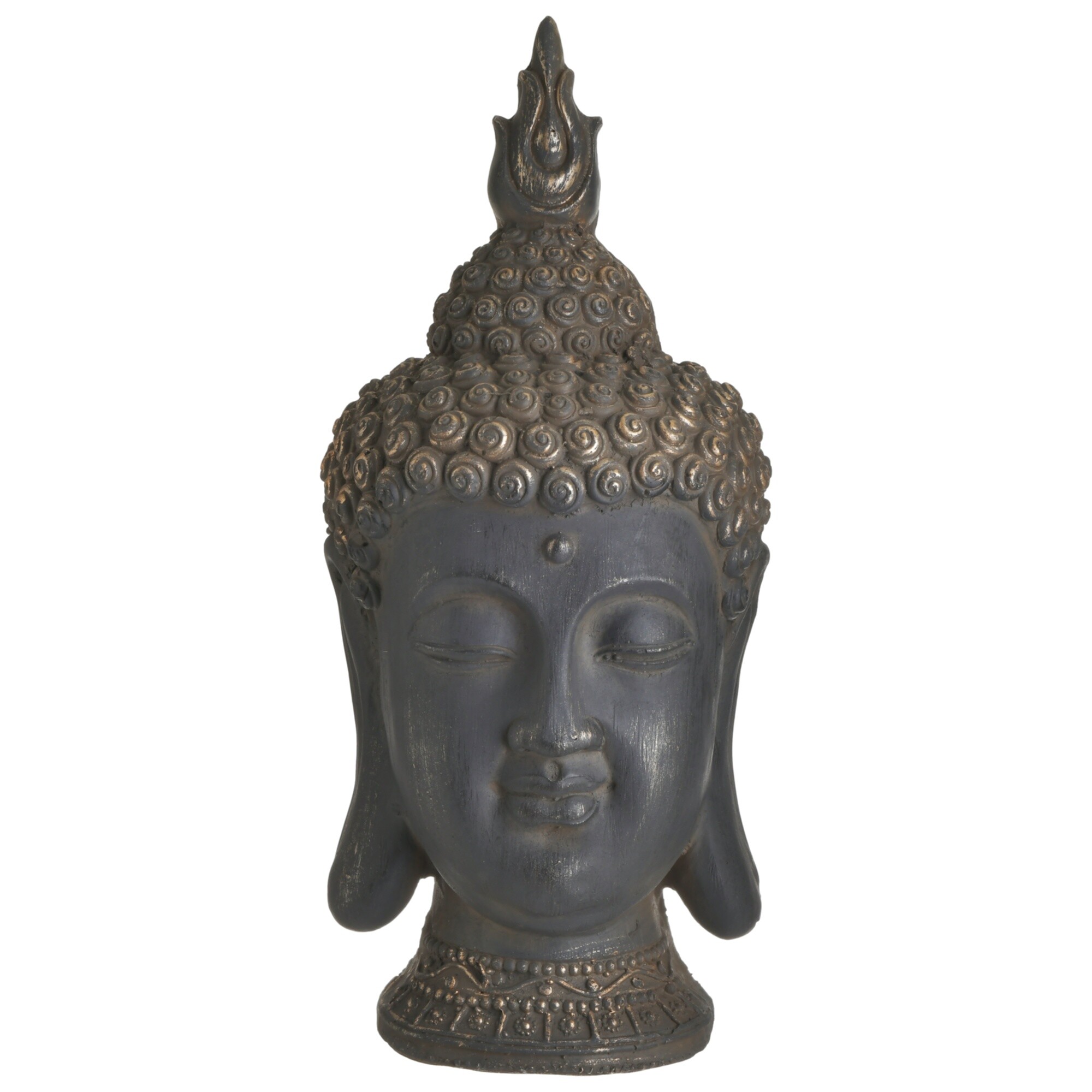 Статуэтка декоративная керамическая 46х21 см бронзовая Buddha