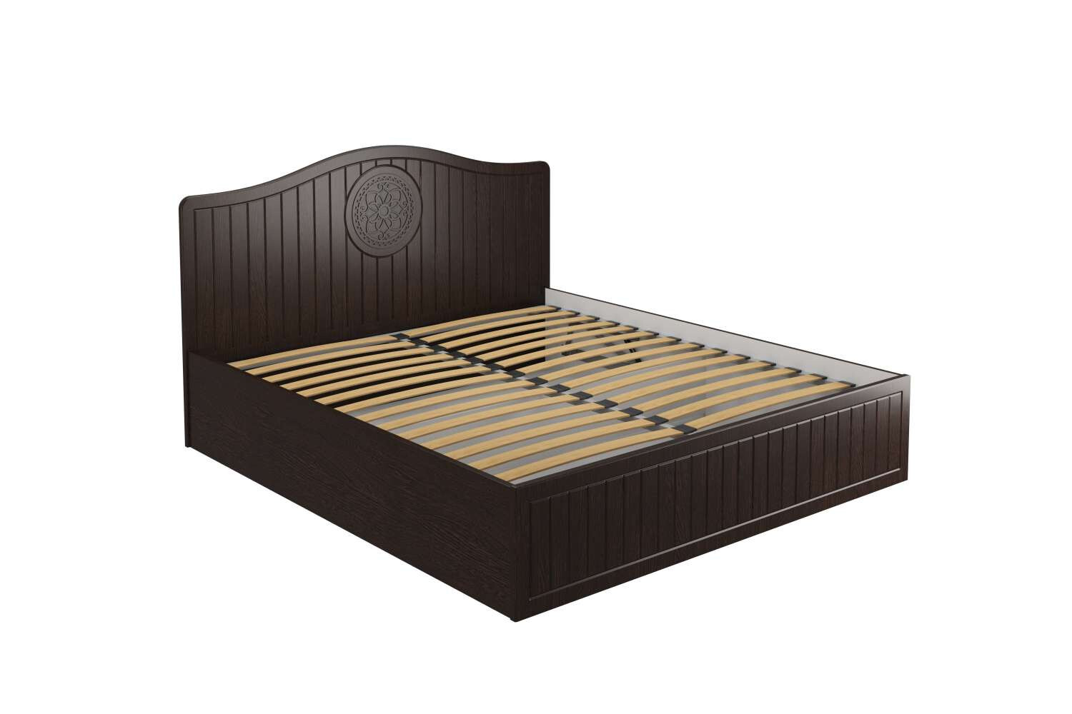 Кровать двуспальная 180х200 венге, орех шоколадный &quot;Монблан МБ-607К&quot;