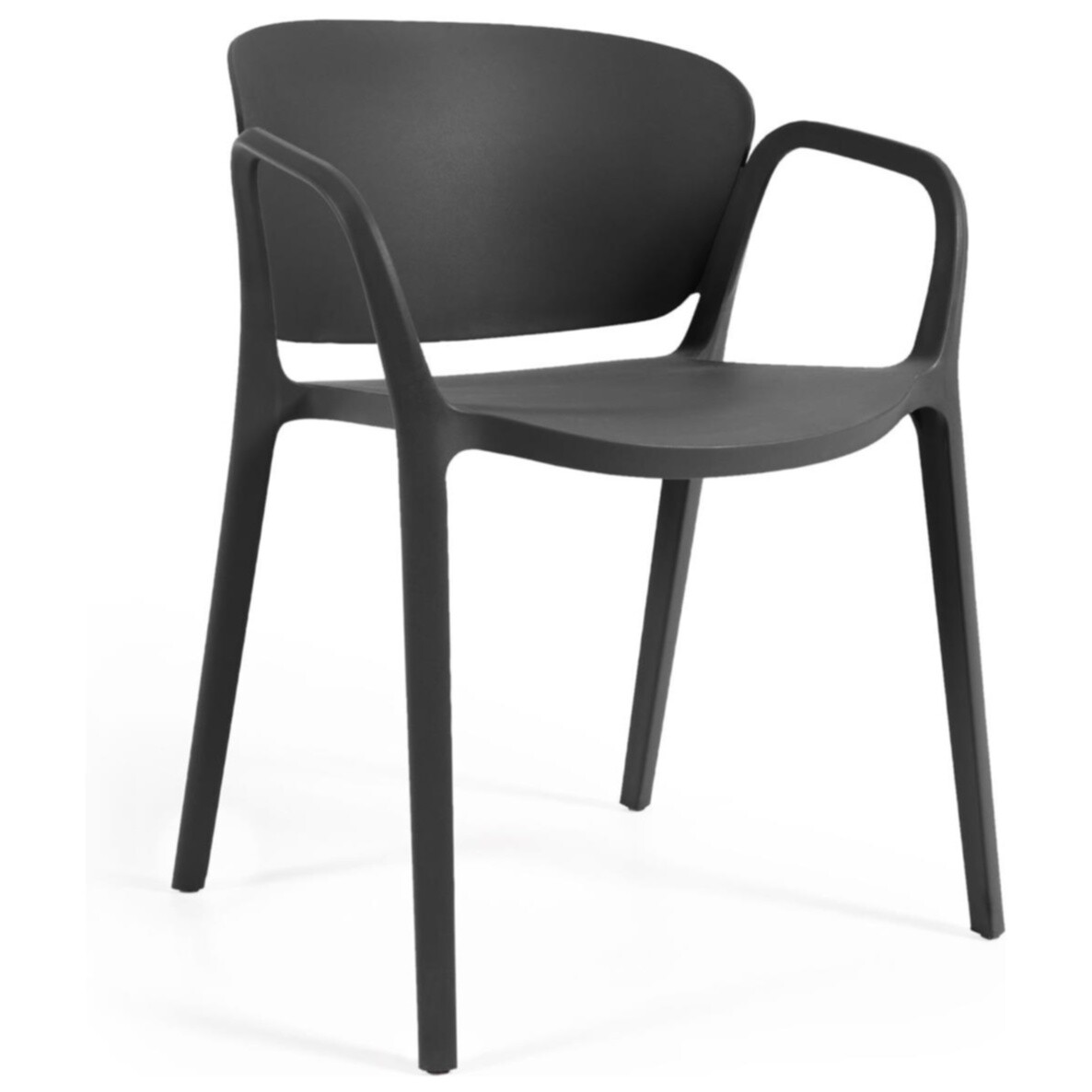 Обеденный стул пластиковый черный Ania от La Forma