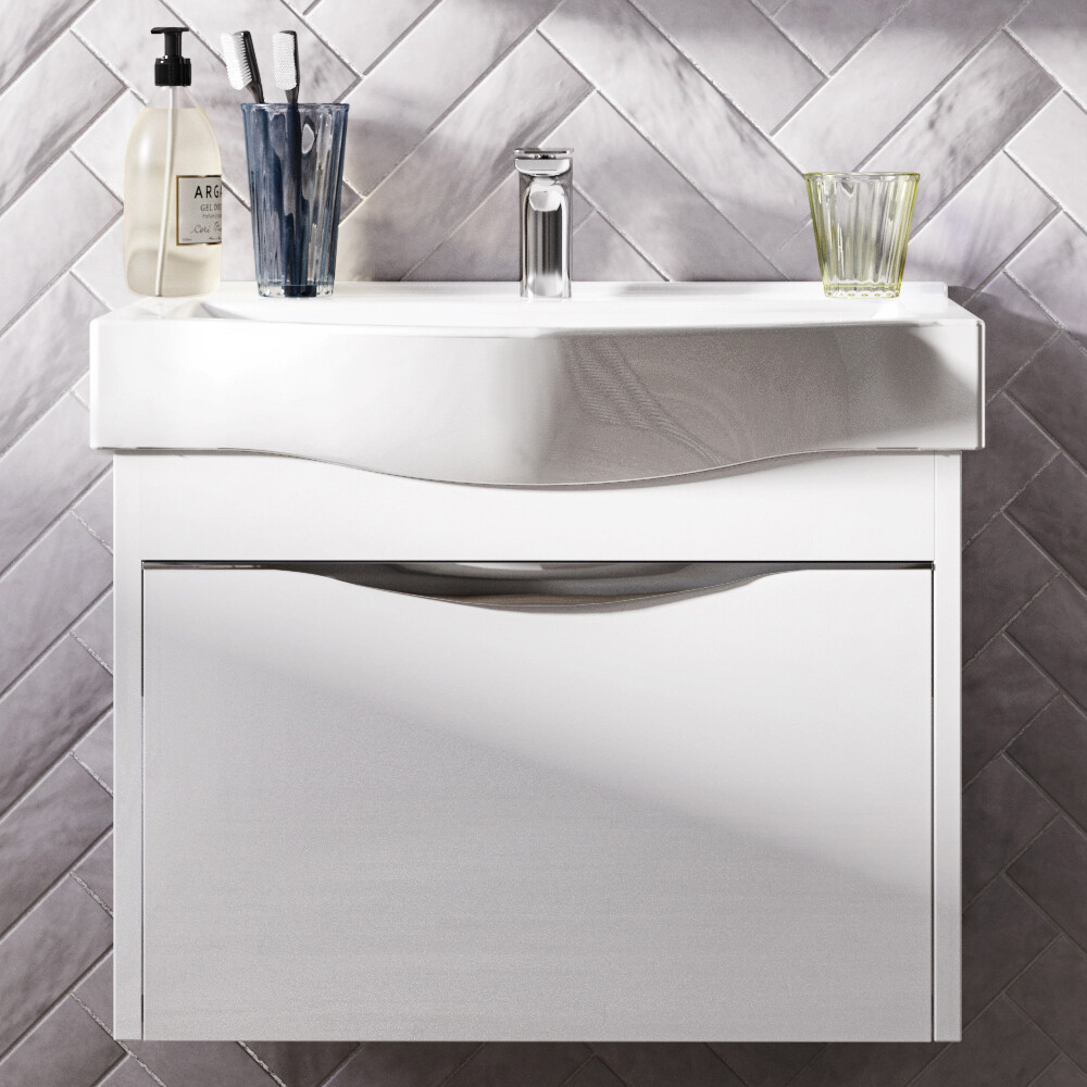 Раковина мебельная фарфоровая 65 см белая Stworki "Беверли" - изображение 4