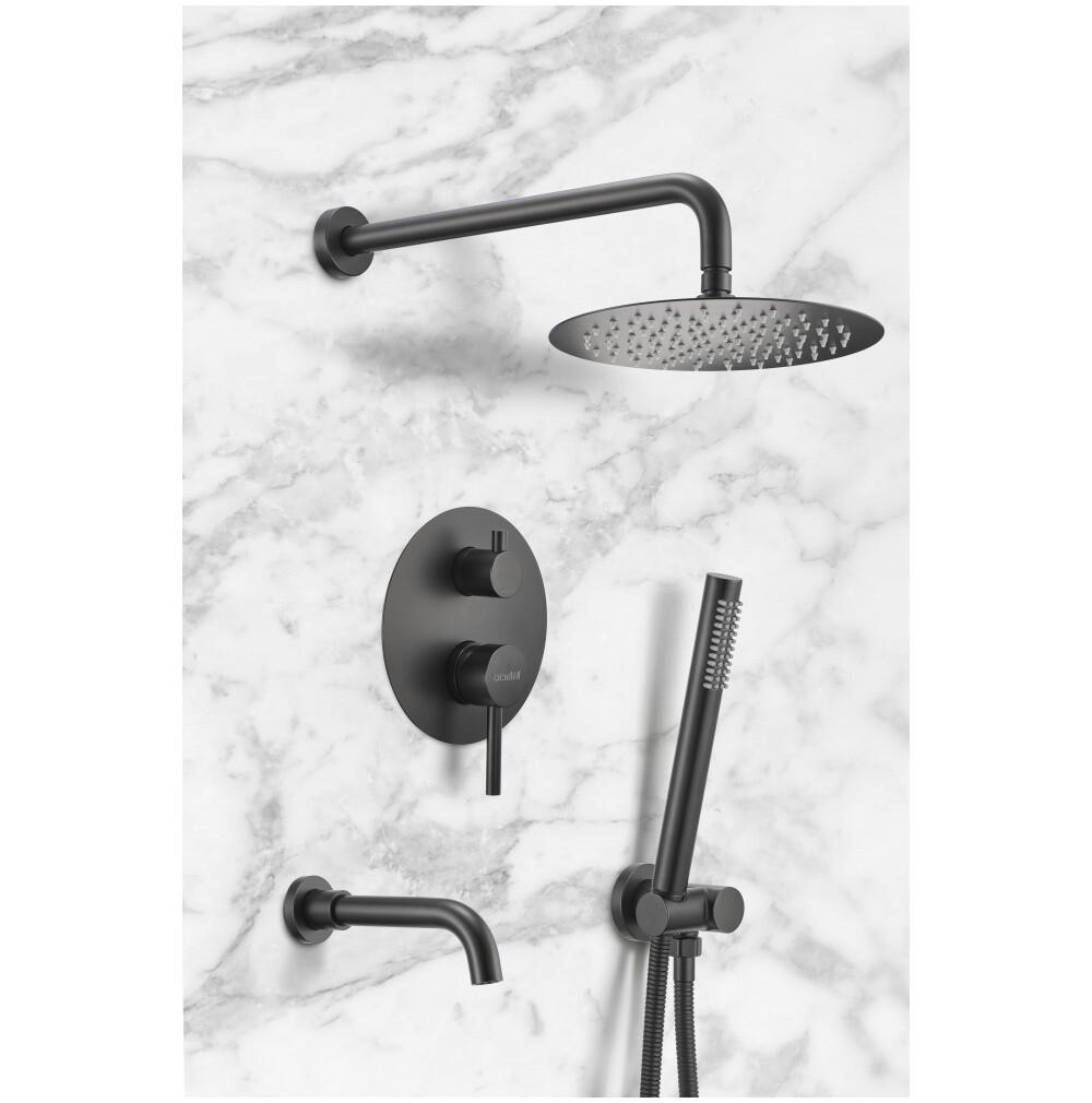 Душевая система встраиваемая с внутренней частью черная матовая Milacio Ultra MCU.150.MB - изображение 13