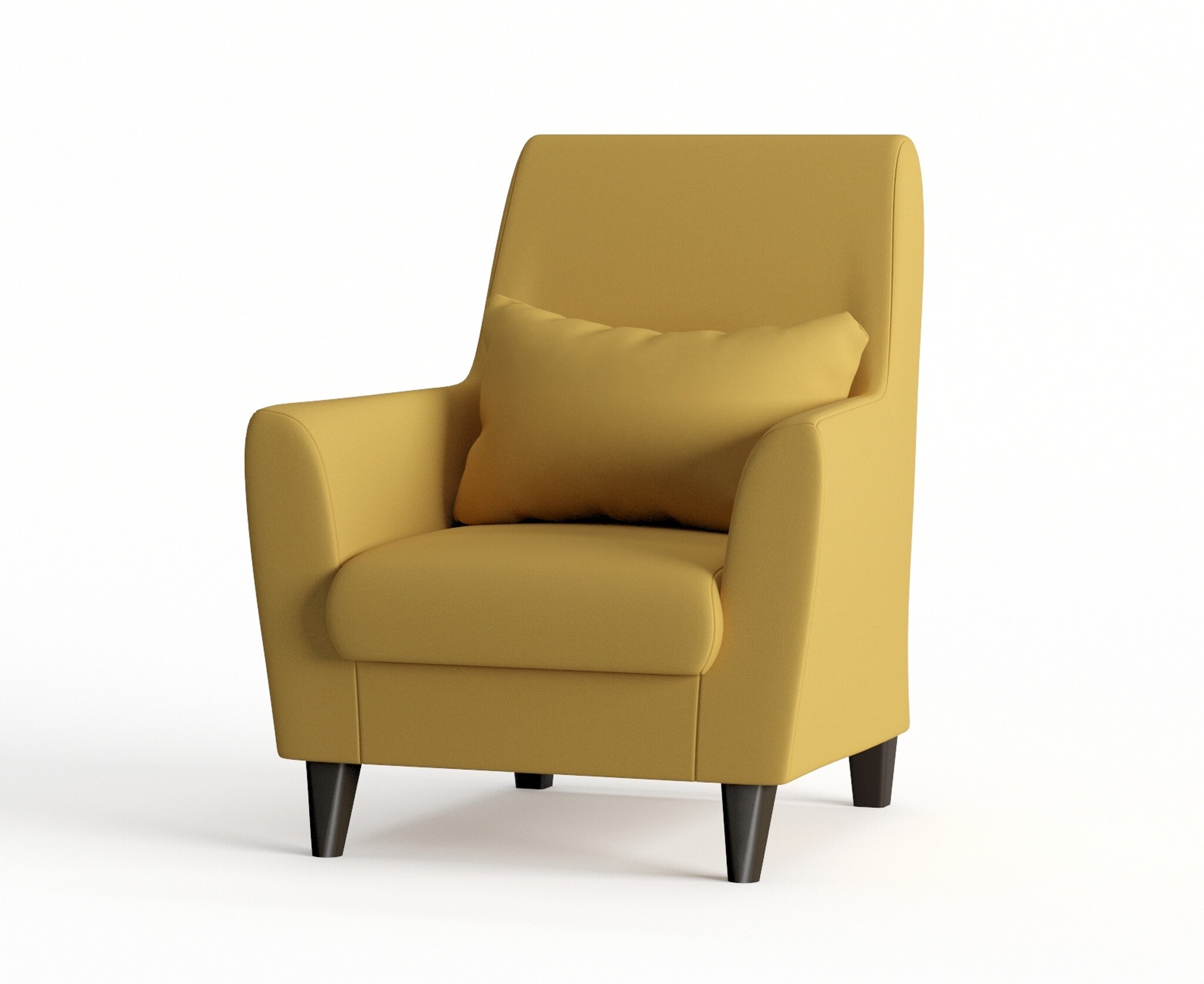 Кресло с мягкими подлокотниками на ножках max желтое &quot;Либерти&quot;