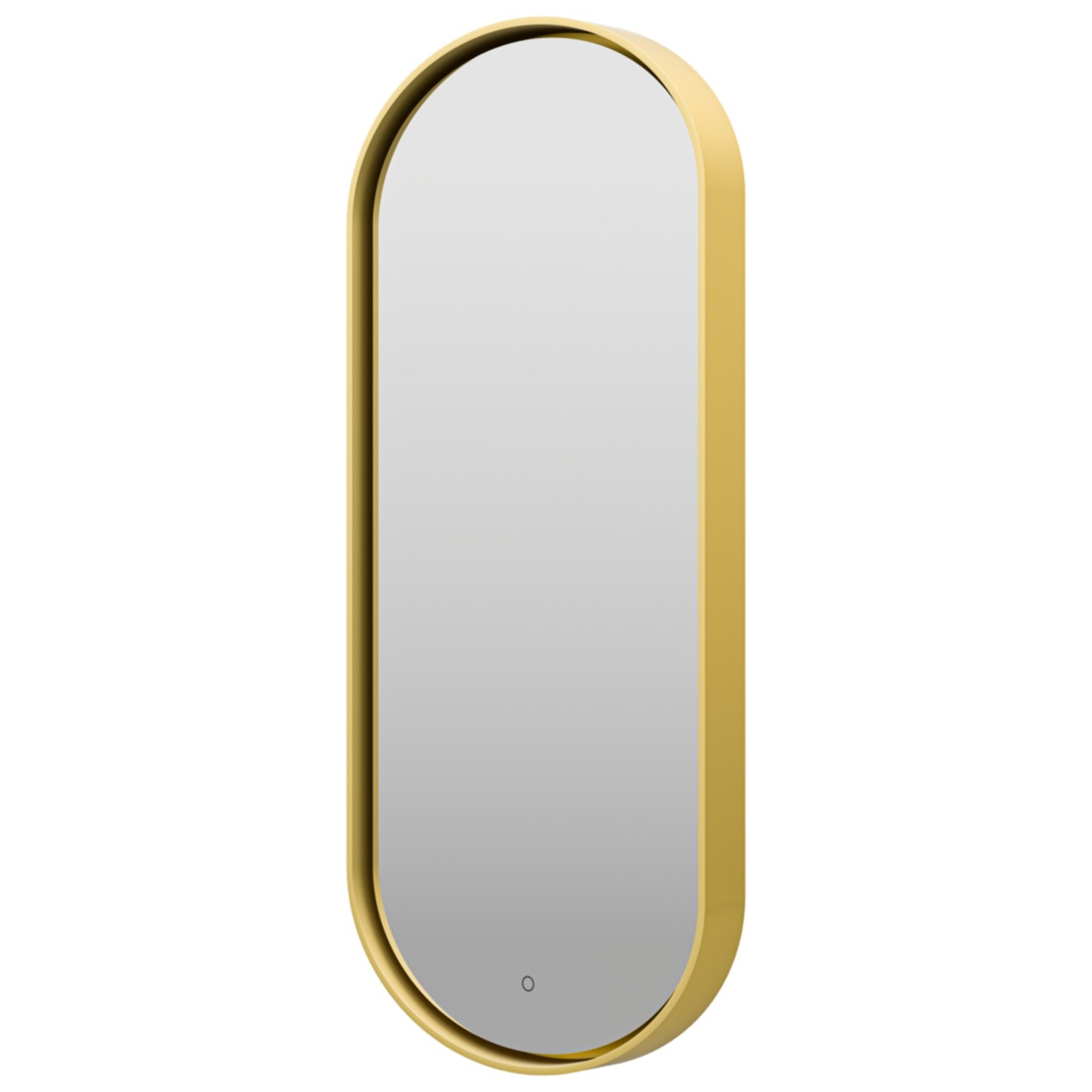 Зеркало настенное овальное с подсветкой в раме 50х115 см золото Saturn