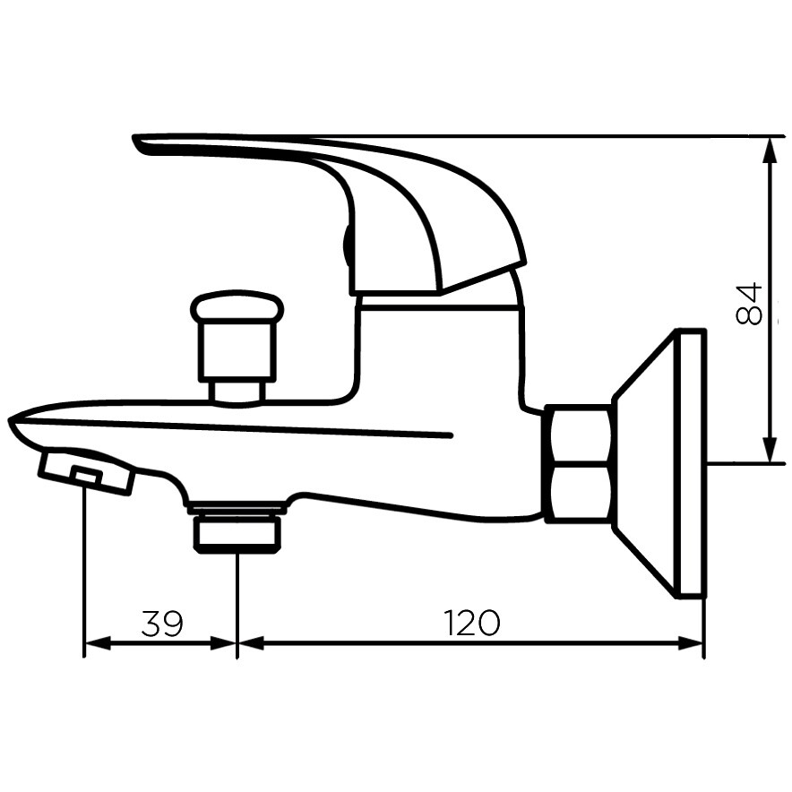 Смеситель для ванны с душем хром Diwo "Валдай" DW-VAL-10-000 - изображение 6