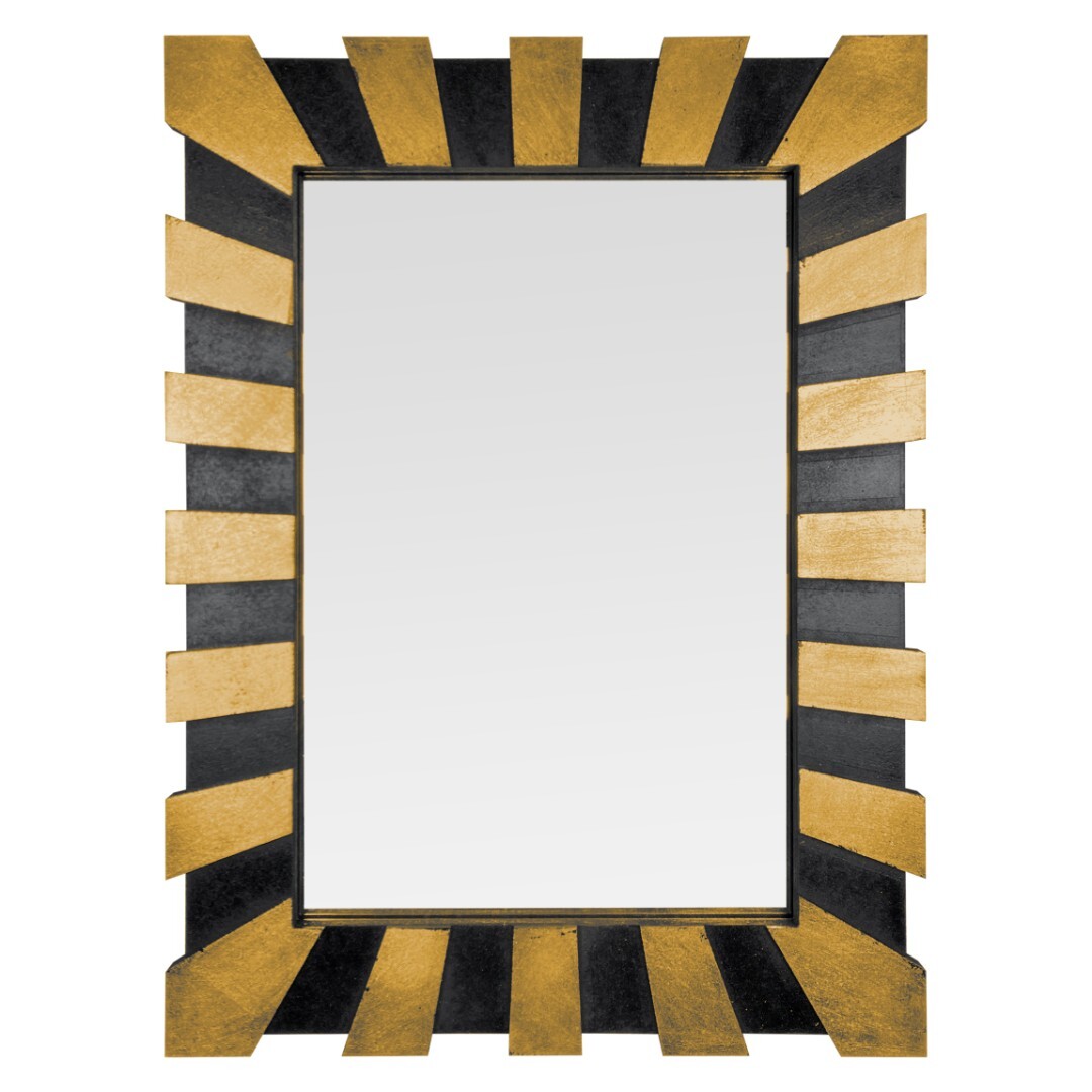Зеркало настенное 95х125 см золото с черным Golden Rays