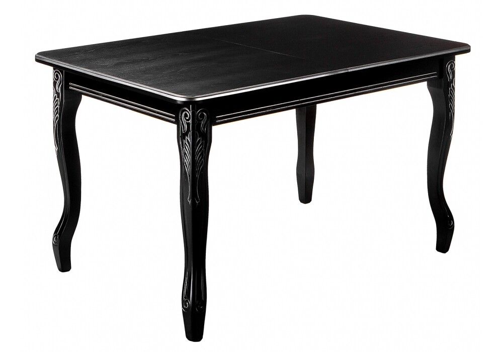 Обеденный стол раздвижной черный с патиной &quot;Каллисто&quot;