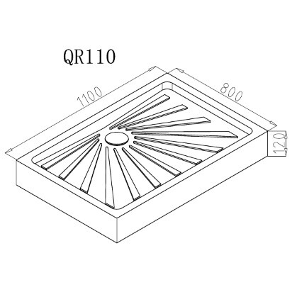 Поддон для душа прямоугольный 110х80 см белый Cerutti SPA QR110 - изображение 9