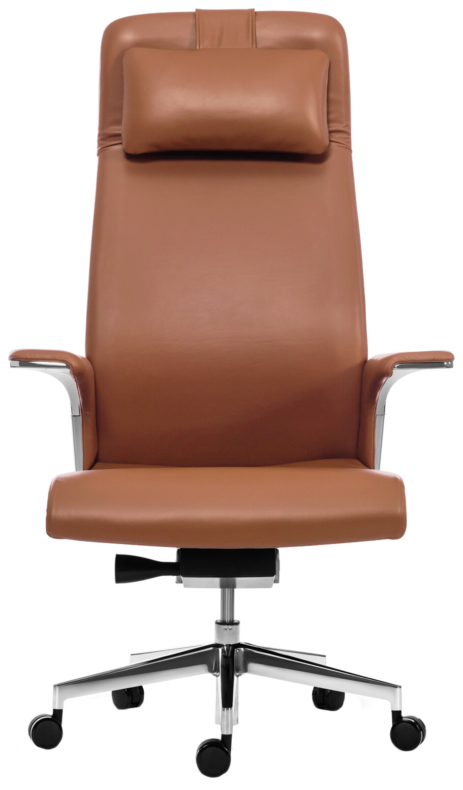 Кресло руководителя кожаное коричневое Match HB