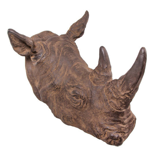 Статуэтка декоративная коричневая Rhino Head