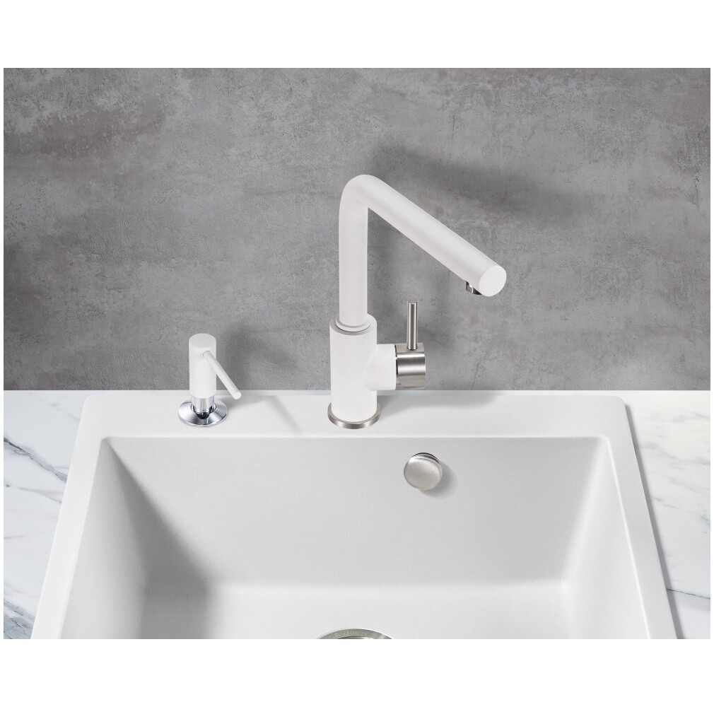 Смеситель для кухни однорычажный белый Milacio Ultra MCU.555.WH - изображение 4