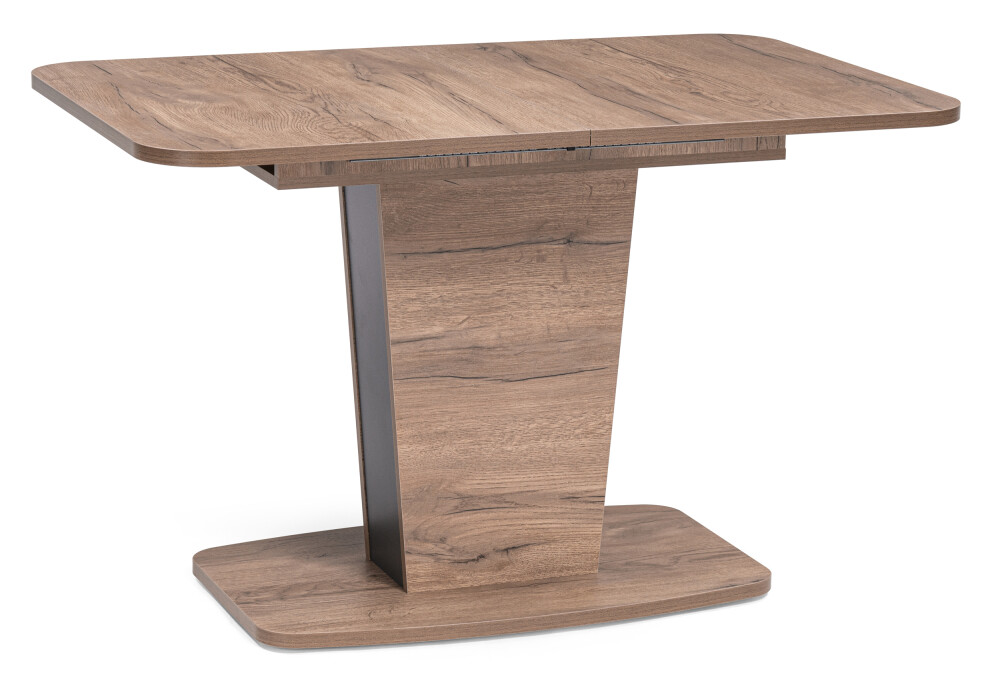 Обеденный стол-трансформер деревянный дуб табачный, антрацит &quot;Токио-28&quot;