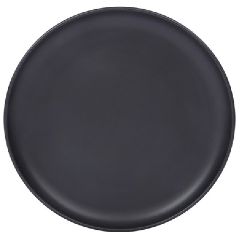 Тарелка фарфоровая с бортом 20 см черная Nordic