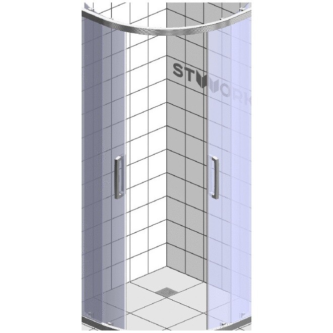 Душевой уголок 80х80 см хром глянец, прозрачное стекло Stworki "Хельсинки" - изображение 24
