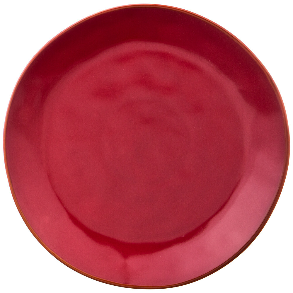 Тарелка керамическая обеденная 26 см винная красная Concerto