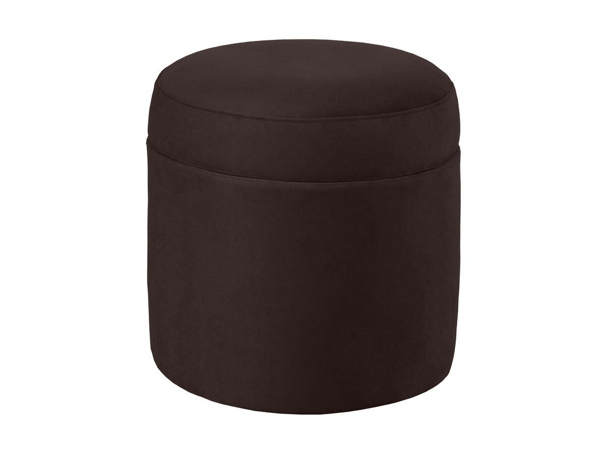 Пуфик круглый с ящиком для хранения коричневый малый Barrel
